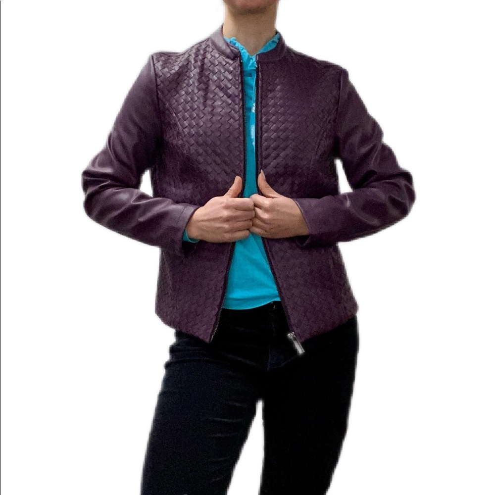 Colleen Lopez faux leather jacket